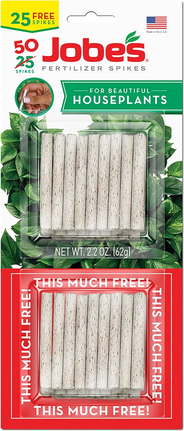 Jobe's Organics Fertilizante en Espigas para Plantas de Interior, 50 Unidades
