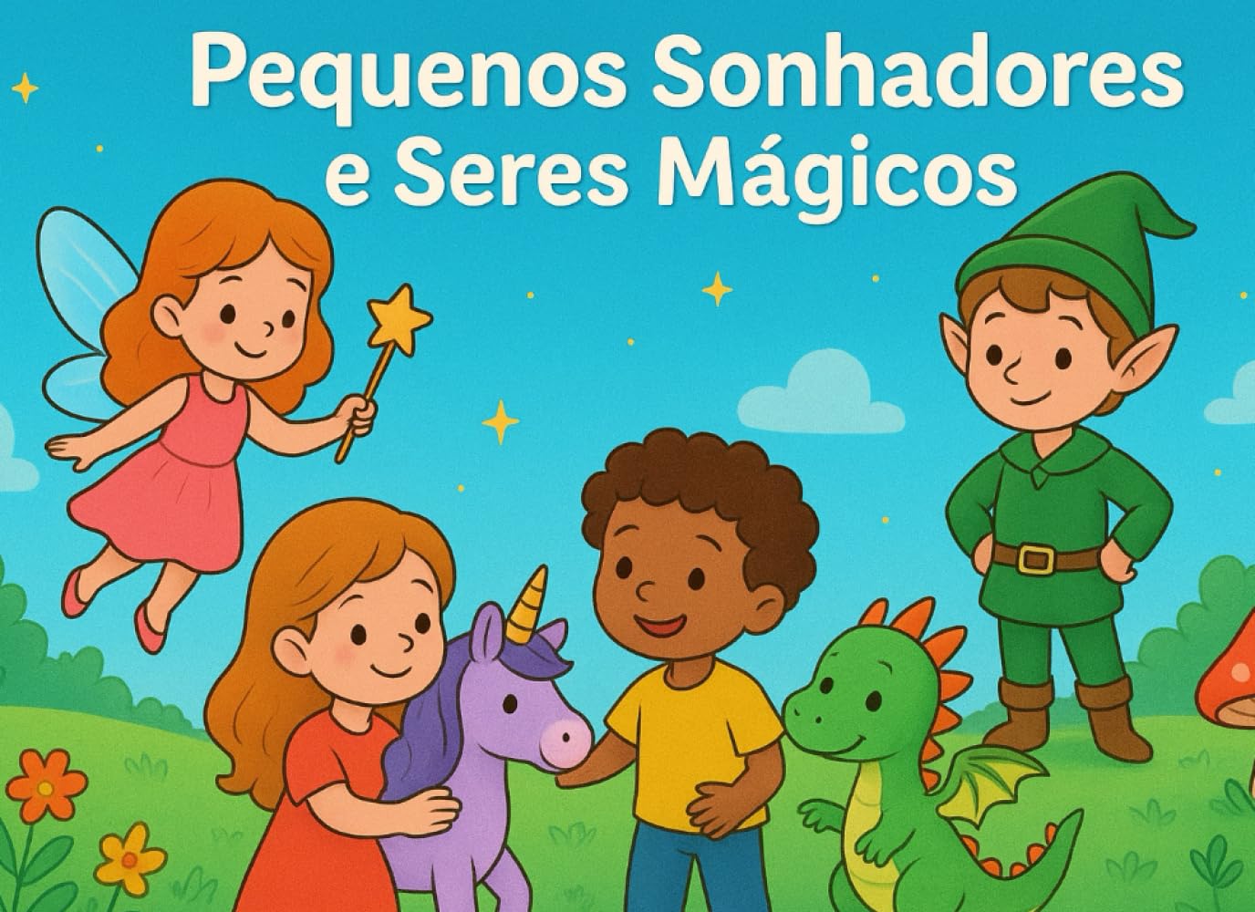 livro pra colorir pequenos sonhadores e seres mágicos