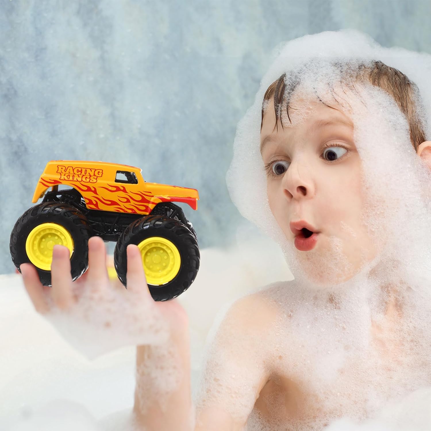 4 Pcs Color Changing Car Bath Toys 1: 43 Kids Truck Mold Water Table Toys Toddlers Baby Bathtub Shifters Vehicles Truck for Child Change Pool Gift Party Prizes Favors