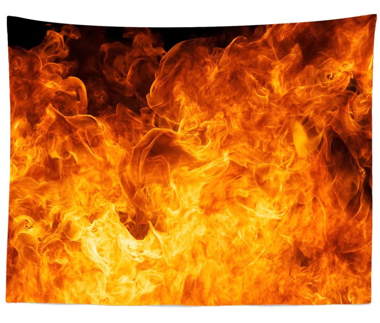 BELECO 3x2m Toile Fond Tissu Incendie Furieux Flammes Brûlant Noir Pompier Thème Anniversaire Camp Feu Fête Fournitures Décoration Portrait Accessoire Photo