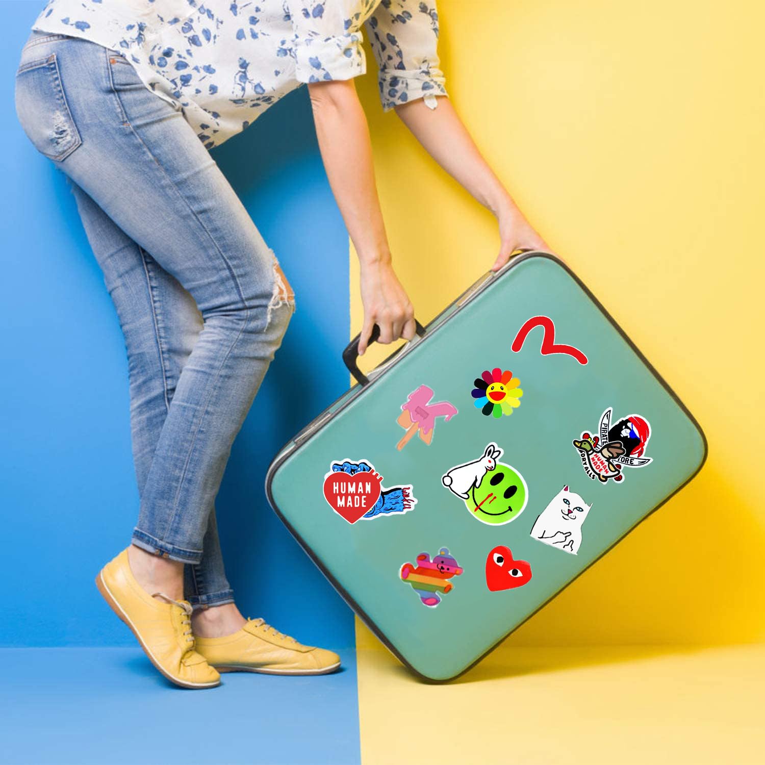 101 pezzi Adesivi Popolare, Moda di Strada Sticker Decalcomanie in Vinile per Skateboard, Bicicletta, Laptop, Borraccia, Bagagli, Moto