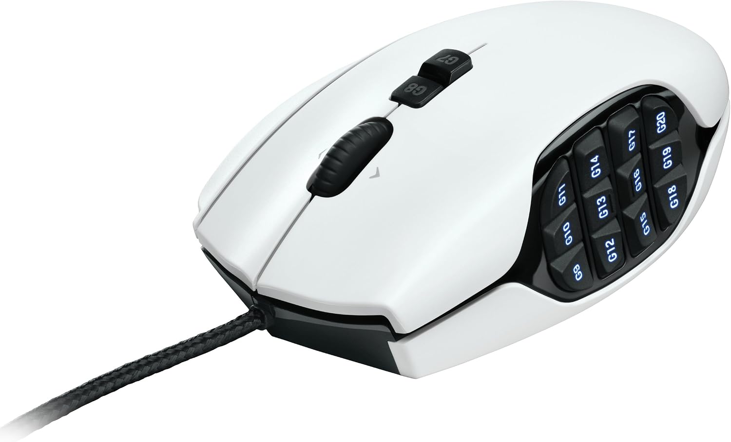 Logitech G600 MMO Gaming Mouse, White
