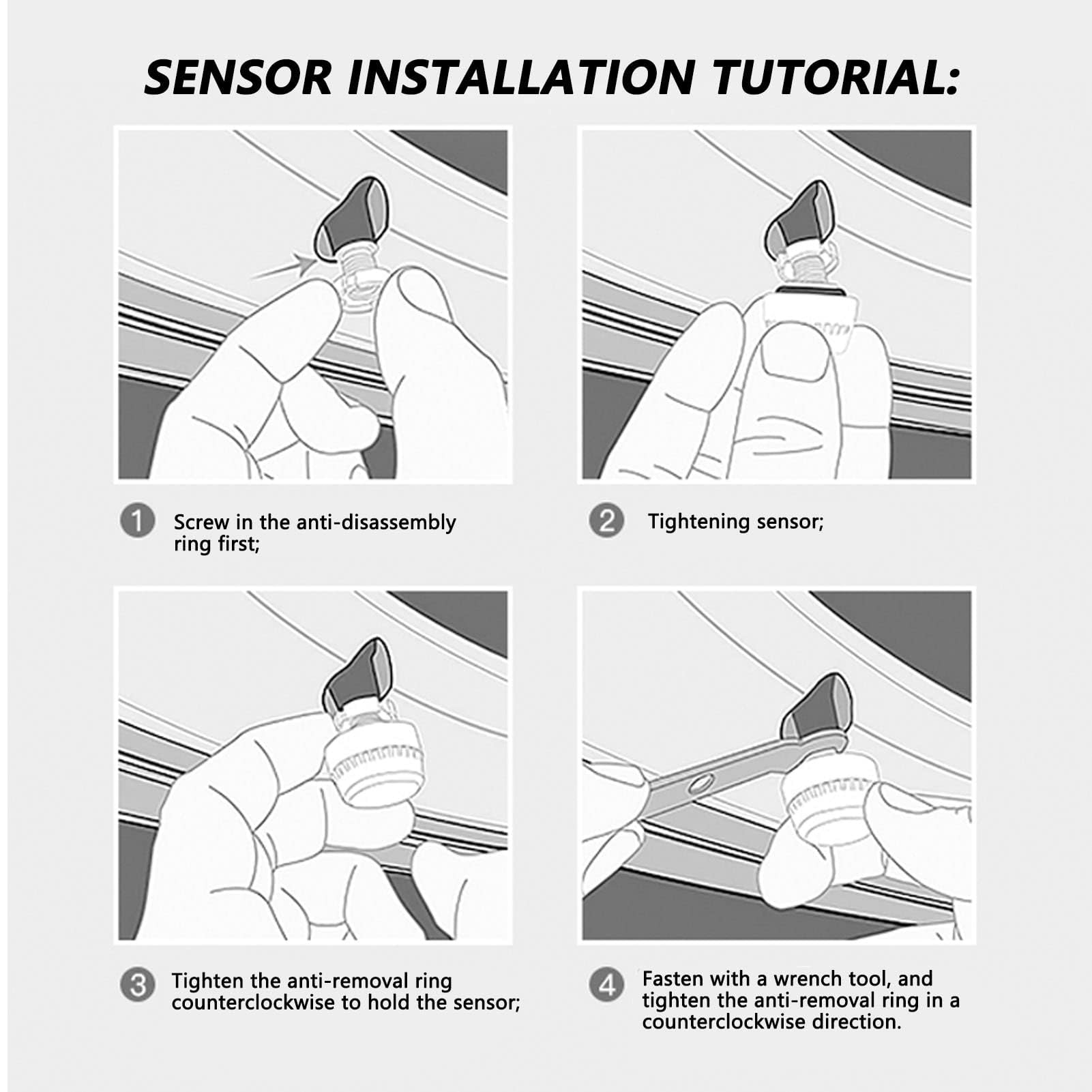 Sensore di Pressione dei Pneumatici, Bluetooth TPMS 2 Sensore Esterno di Monitoraggio della Pressione dei Pneumatici Allarme di Temperatura della Pressione in Tempo Reale per Moto