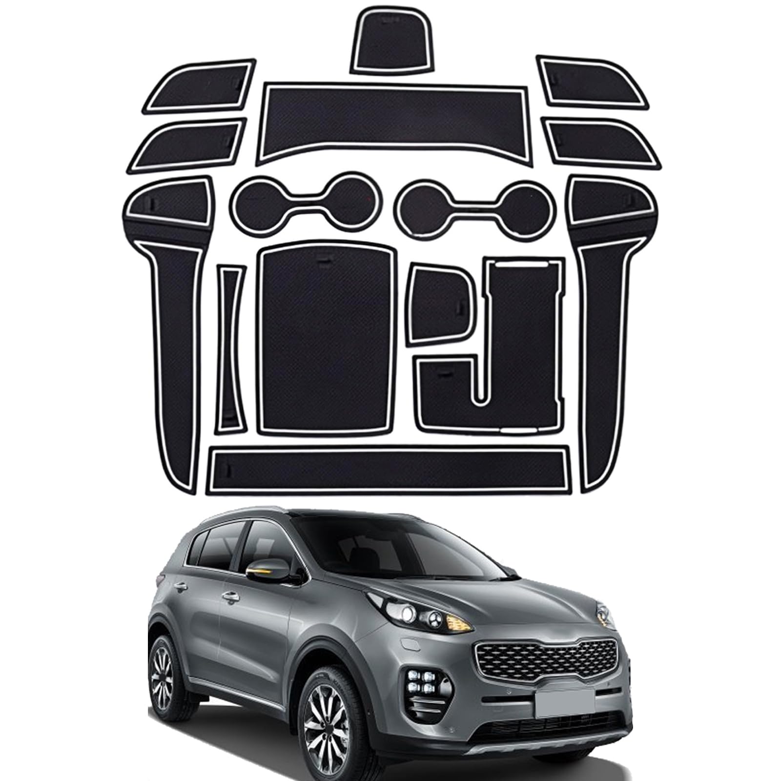 Interior personalizado Kia KX5 2019 antipolvo con forros protectores de ranura