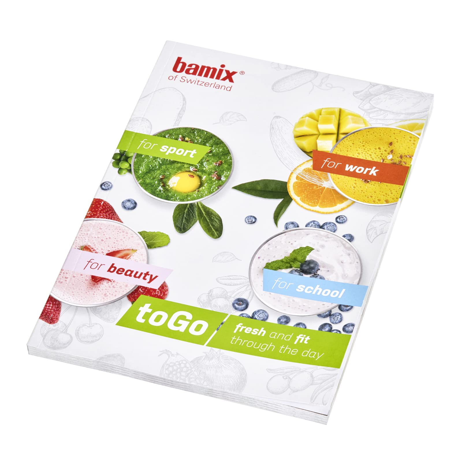 Set de batidora de mano bamix M200 toGo incluye cuchilla multifunción, 4 accesorios, vaso térmico, recetario de smoothies, 200 W, 2 velocidades, acero inoxidable, Fabricado en Suiza, negro