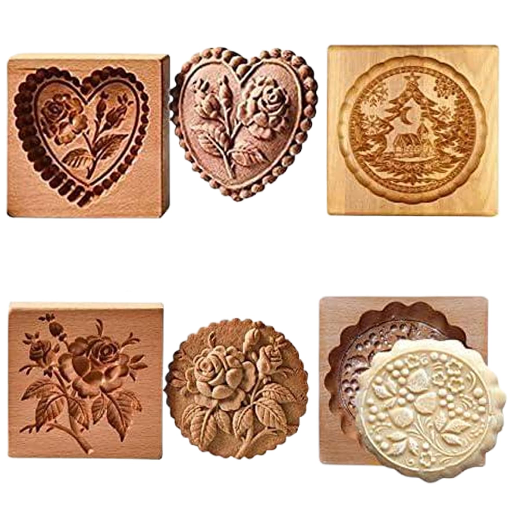 Moule à sablés en bois 3D pour vos ateliers pâtisserie en famille