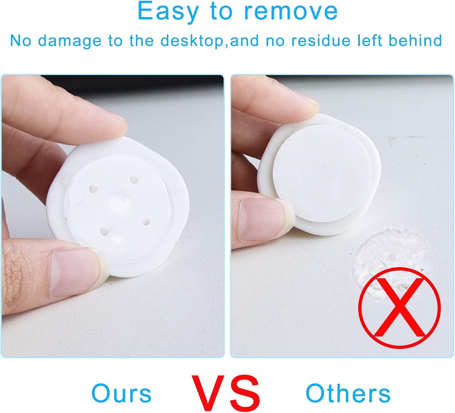 BQTQ 40 Pieces Cable Clips White Cable Holder Self Adhesive Cable Management Wire Clips Muti-Purpose Cord Clip Organizer for Home and Office Desk Organization
