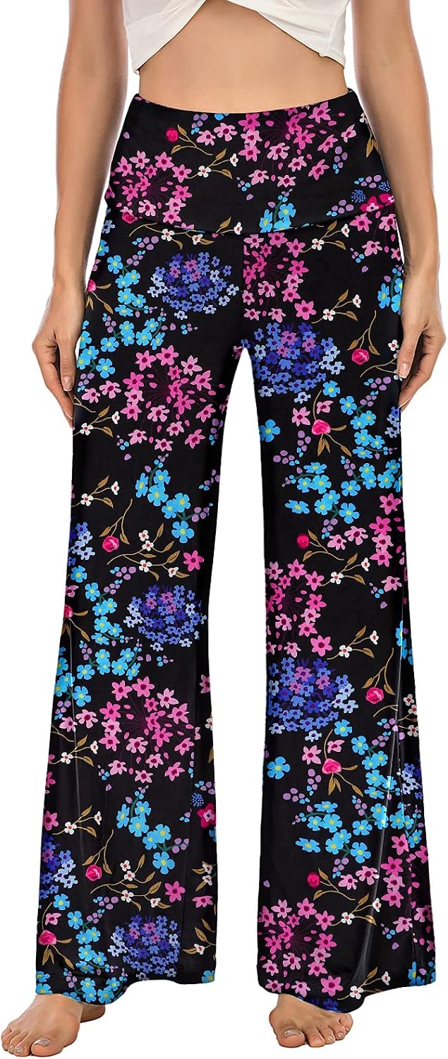  Palazzo Pants for Women Wide Leg Flowy Pants Casual Comfy High Waist Summer Pants thumbnail