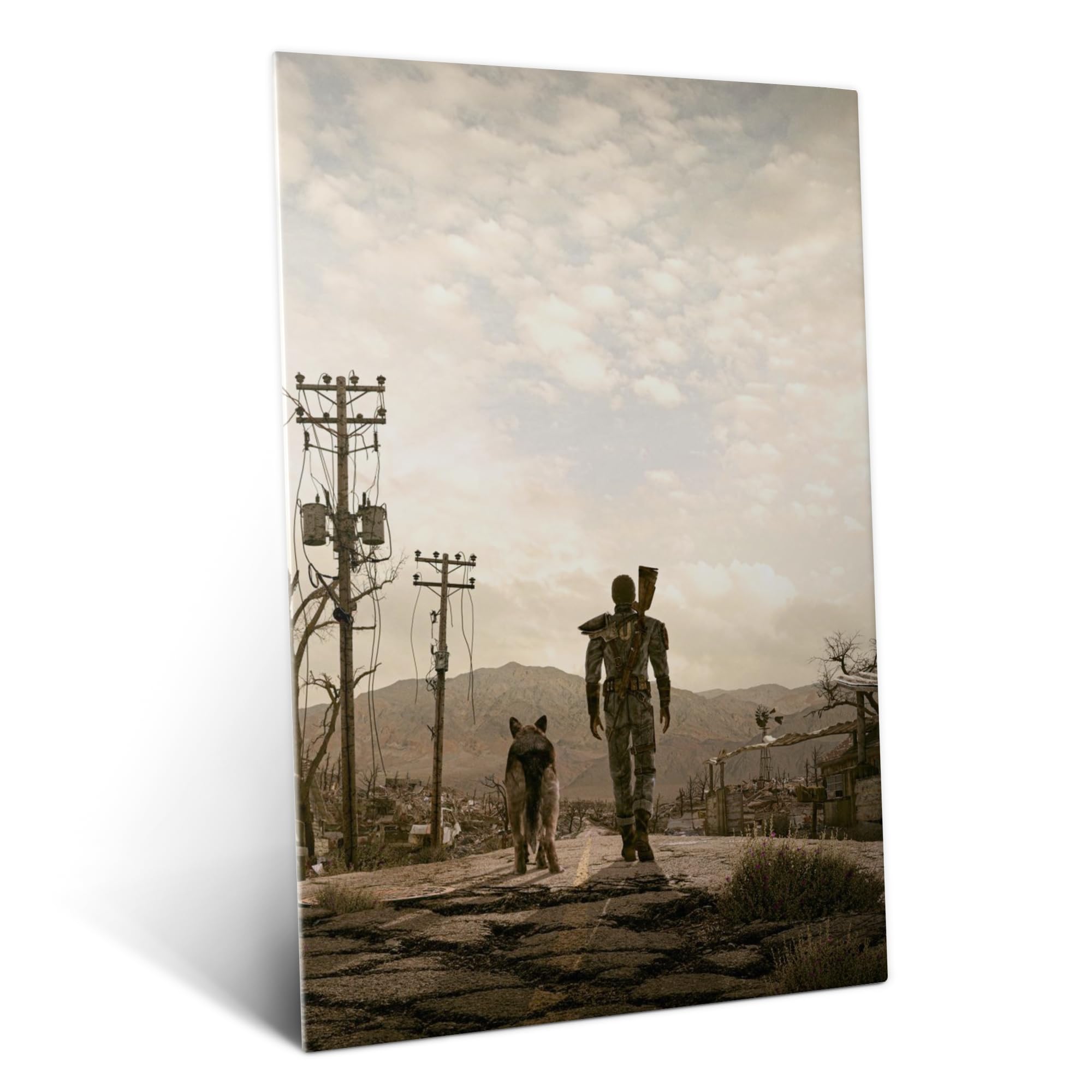 Displate - Poster In Metallo - Montato a Magnete - Fallout - The Road
