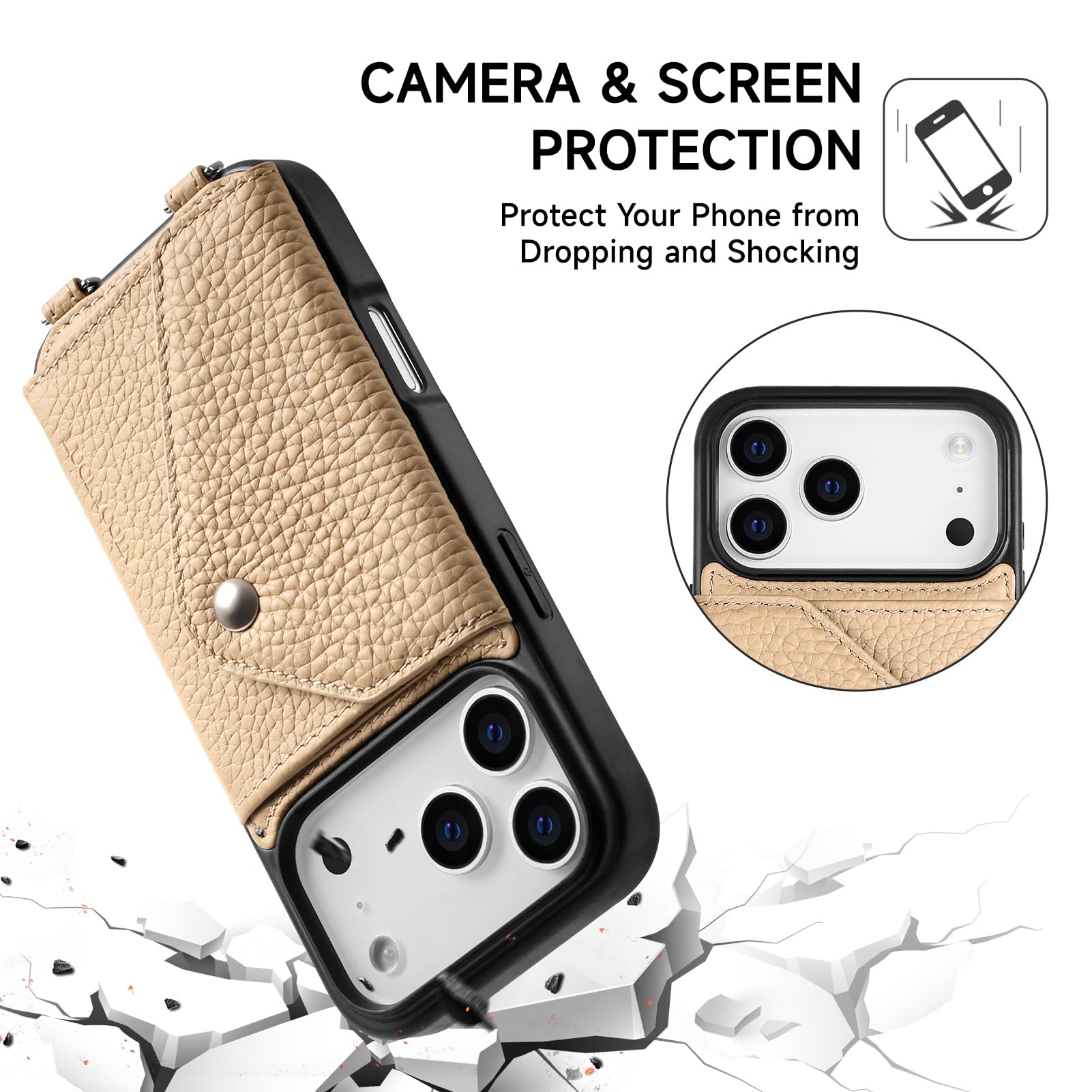 Amazon.com: LUCKYCOIN Crossbody Wallet Phone Case for iPhone 17