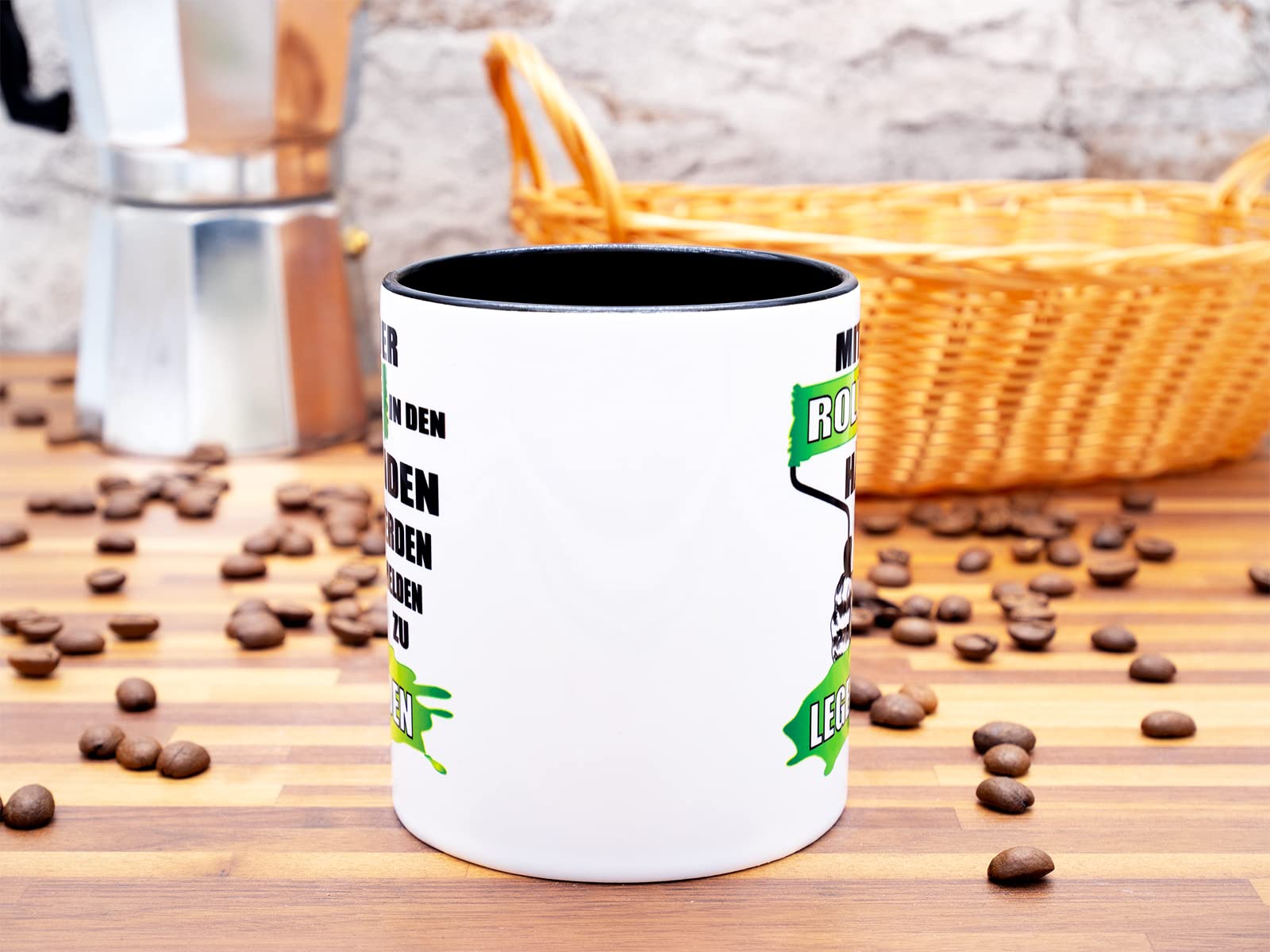 „Ich Bin Maler Und Habe Einen Schönen Pinsel!“ Tasse – Lustiger Geschenk-Becher Für Maler, Lackierer & Handwerker