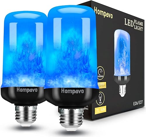 Hompavo Paquete de 2 bombillas LED moradas parpadeantes con efecto invertido, base E26E27, 3W, decoración para Halloween, Navidad, fiesta, disponible en Yaxa Peru