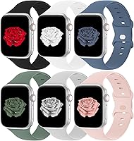 Vista 11 de Bandiction Compatible with Apple Watch Series 3 38mm Series 5 40mm iWatch Bands 38mm 40mm 41mm, Soft Silicone Sport Replacement Strap Compatible for