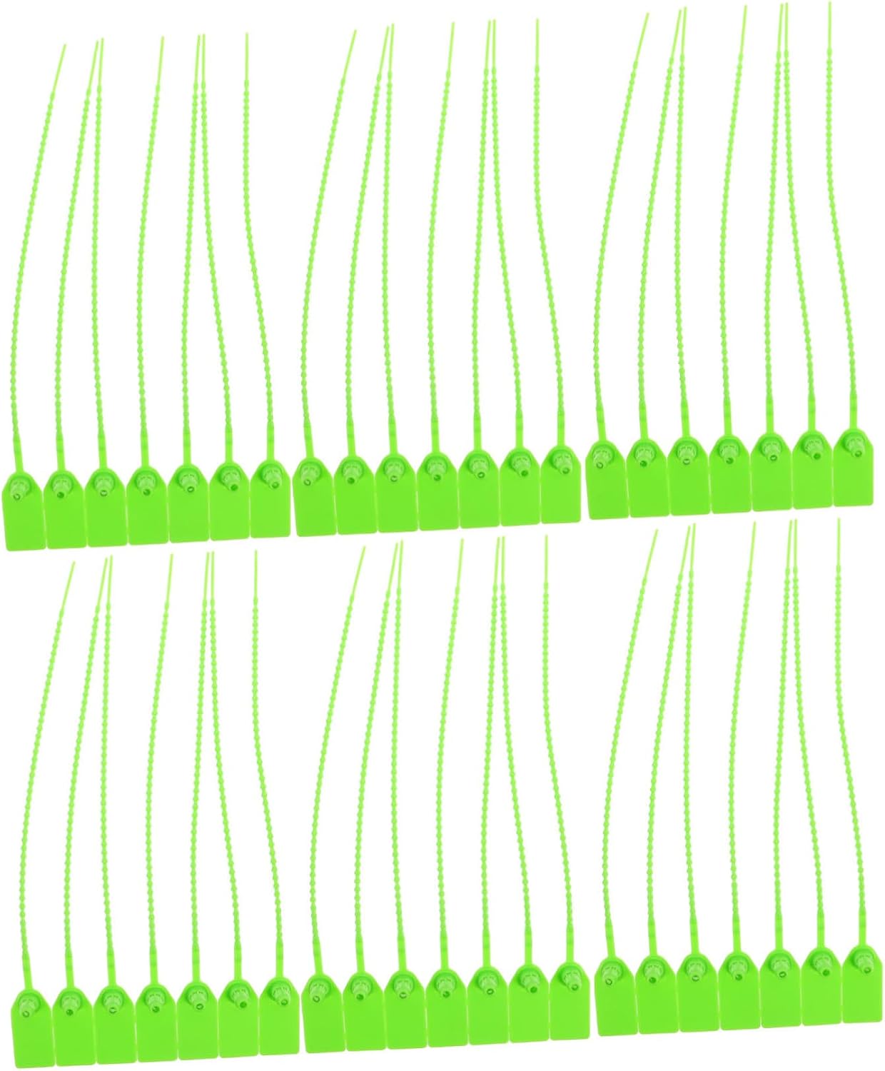 Unomor 100pcs Tamper Plastic Seals Shipping Tags Self-locking Zip Ties for Fire Extinguishers Bags