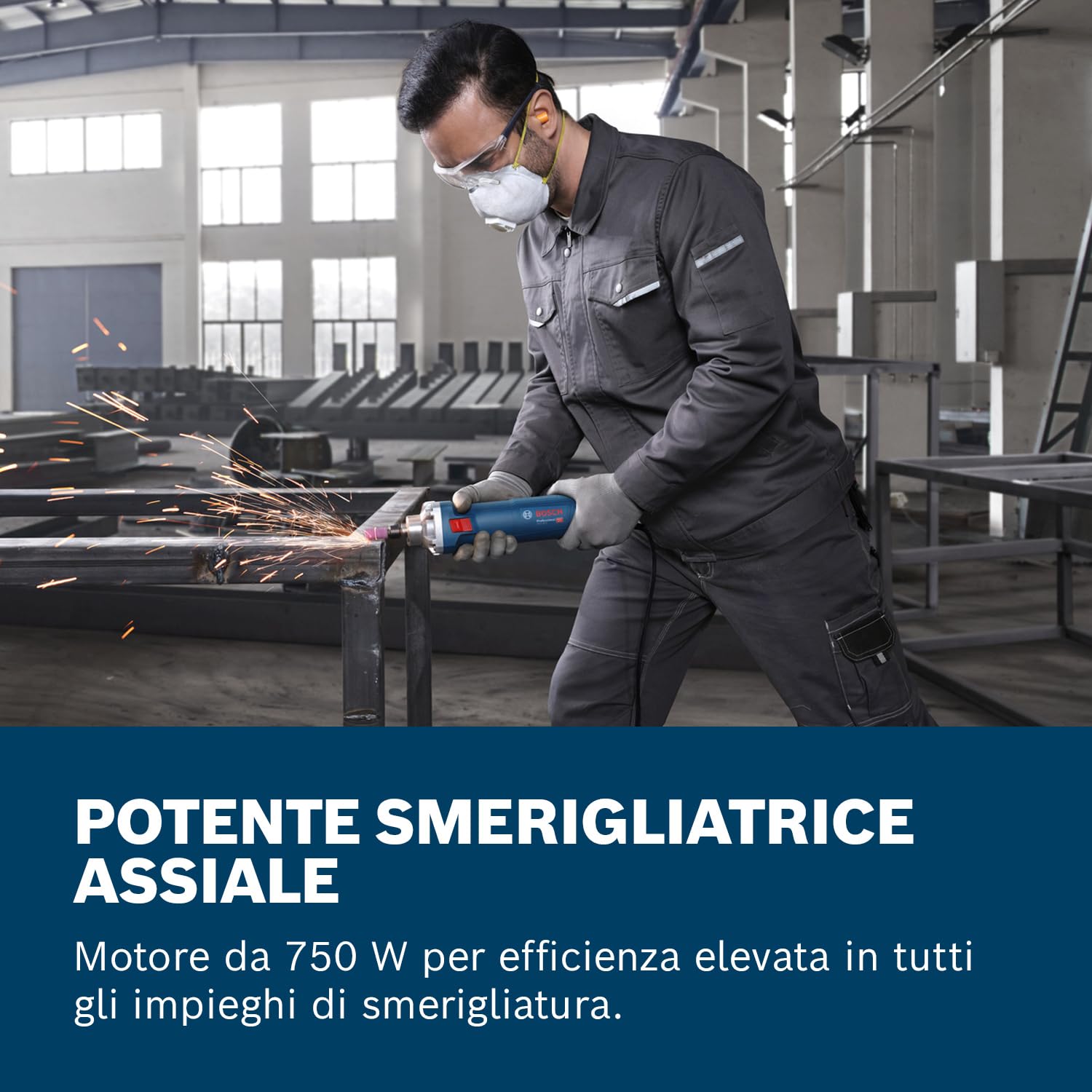 Bosch Professional Smerigliatrice assiale a filo GGS 30 S (incl. chiave)