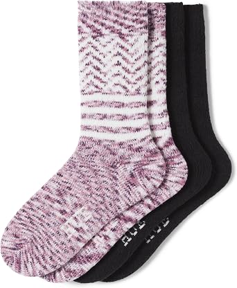 HUE womens Crew Length Boot Socks, 2 Pair Pack