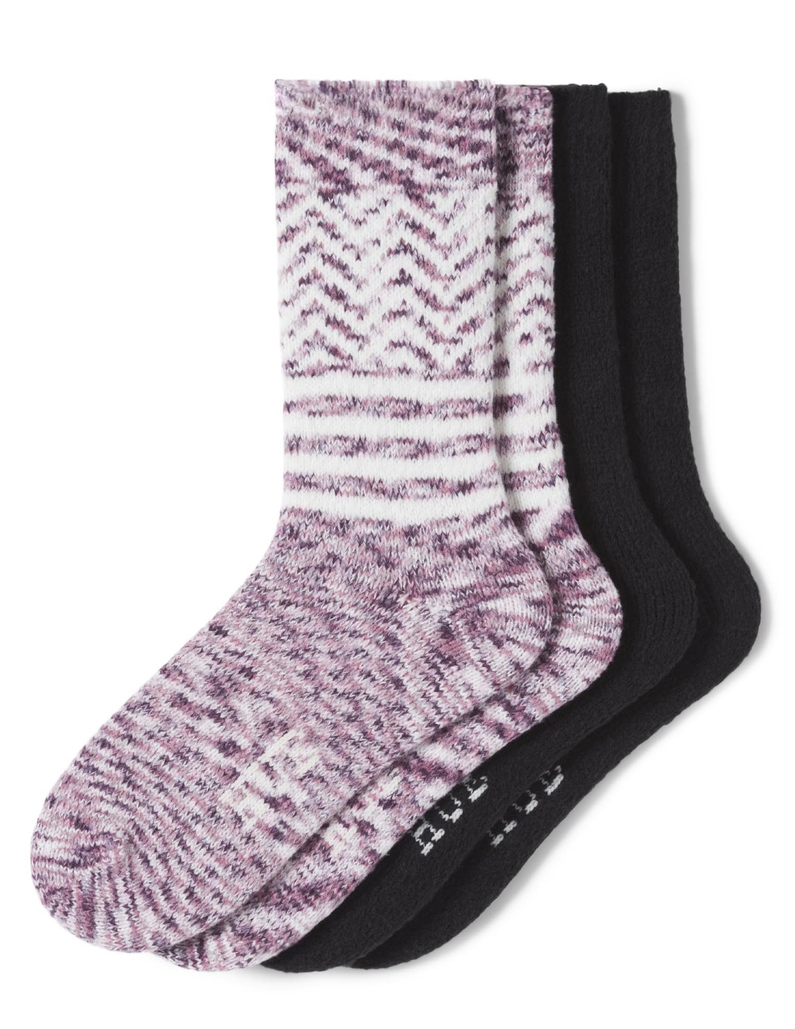 HUE womens Crew Length Boot Socks, 2 Pair Pack