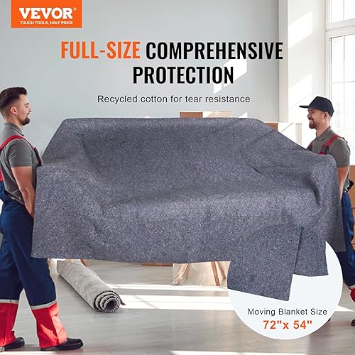 Miniatura 2 de VEVOR Mantas móviles, 21 lbsdz-24 paquetes, gris