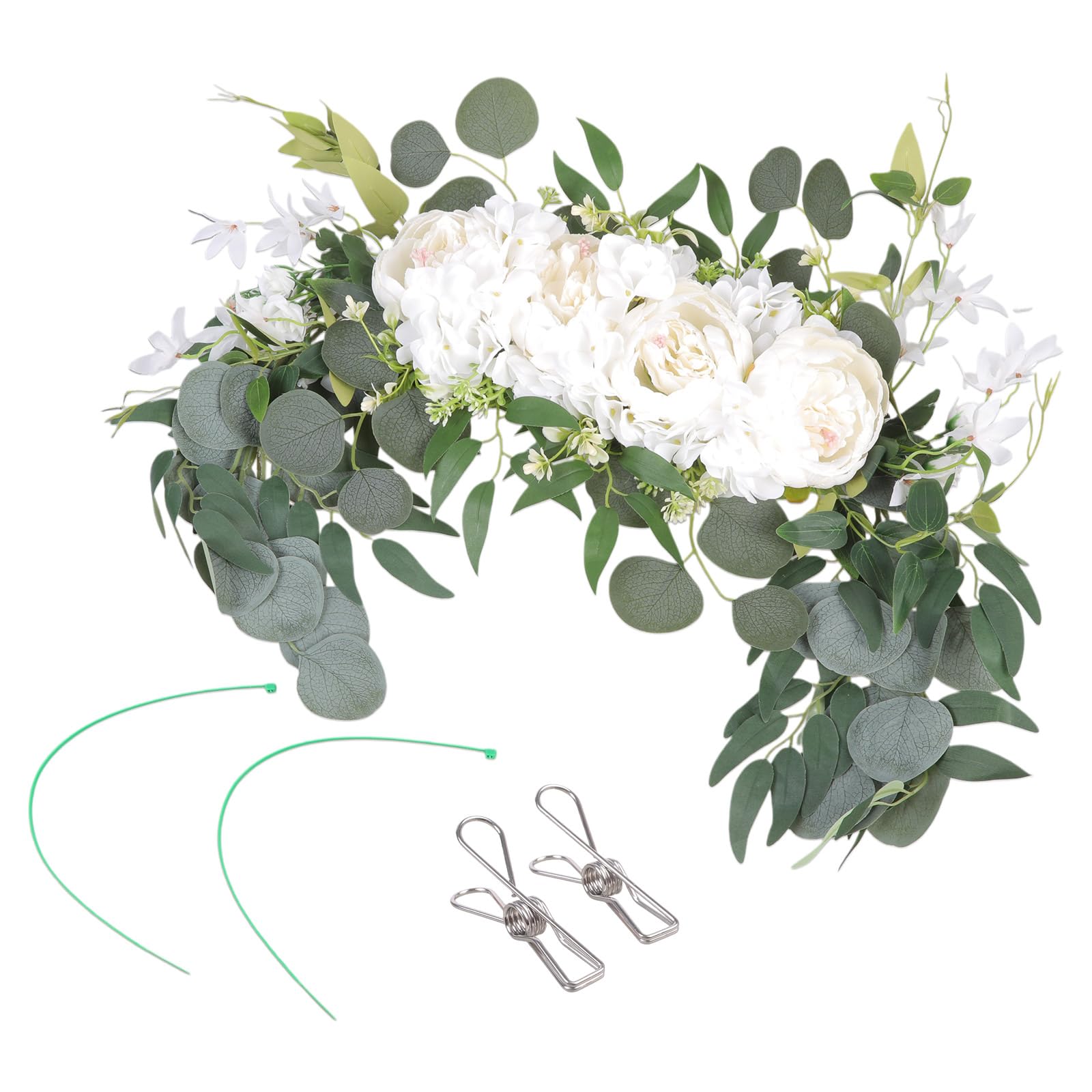 SHINLHUA Realistic Artificial Flower Swag Wedding Ceremony Sign Flower for Wedding Reception Backdrops Arrangements Stage