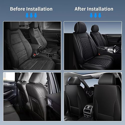 Miniatura 9 de Juego completo de fundas de asiento de automóvil para Chevrolet Trailblazer 2021-2024, piel sintética para Chevy Trailblazer, cojín de asiento de 2