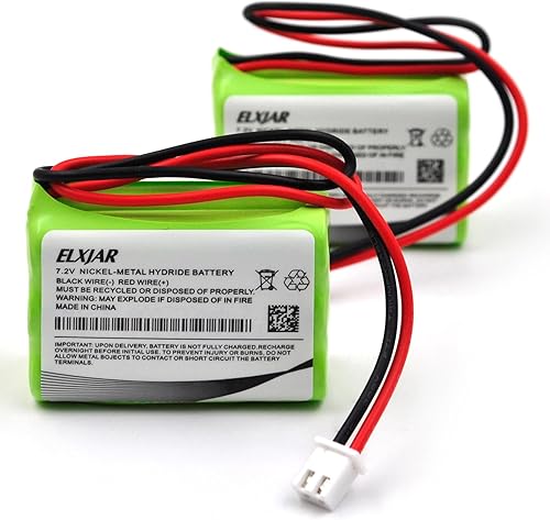 Paquete de 2 baterías de repuesto para iluminación de emergencia/salida NI-MH de 7.2 V AAA 700 mAh para ANIC0191, ITI 34-051, Sanyo 6HRAAAU, ADT