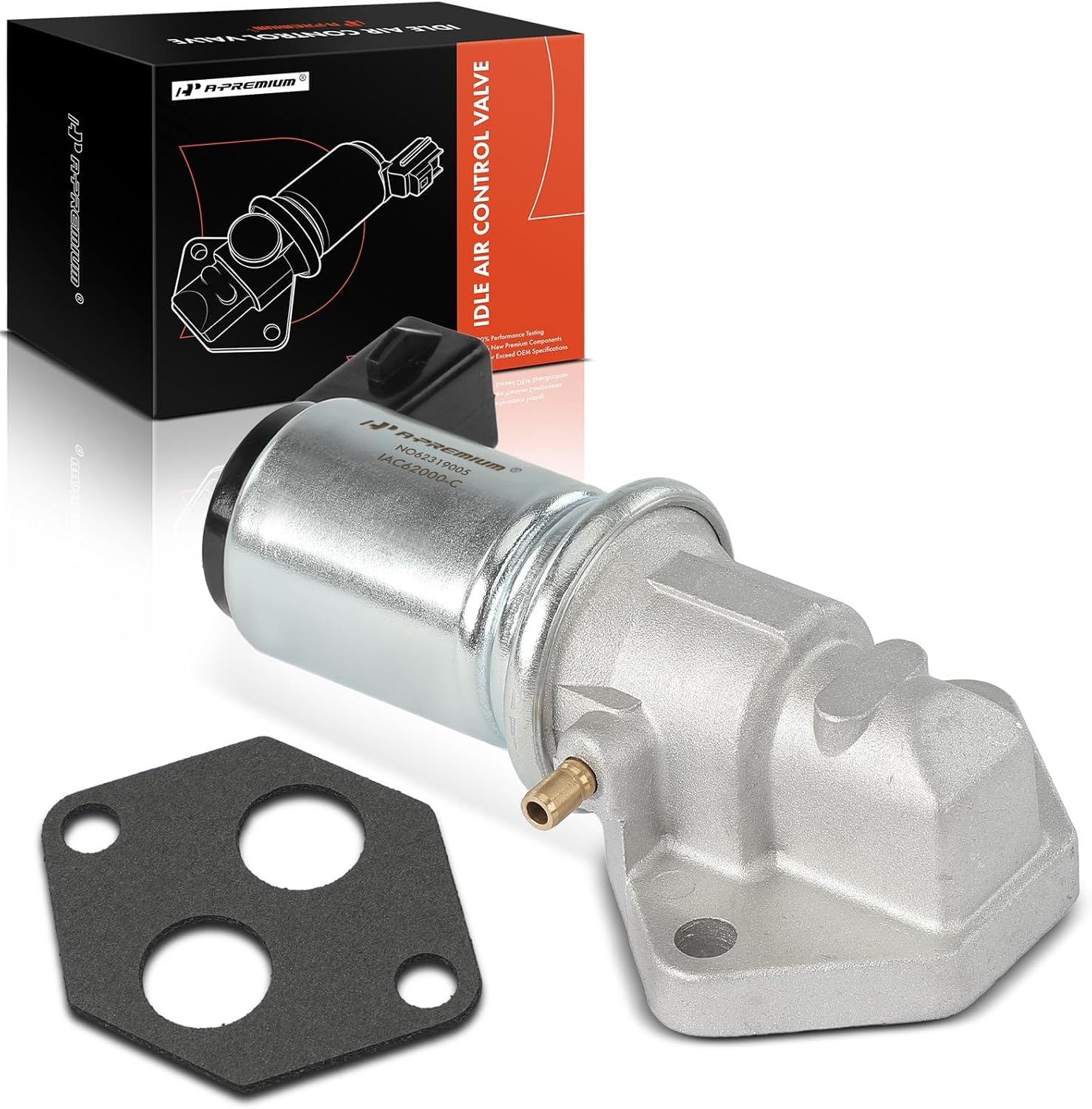 A-Premium Fuel Injection Idle Air Control Valve Compatible with Ford Escort 1992-1996 & Mercury Tracer 1992-1995, 1.9L, Auxiliary Air Valve, Replace for# F3CE9F715AB, F3CZ9F715A