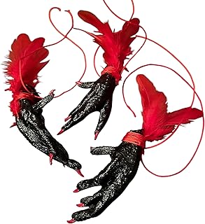 Set of three preserved chicken foot totems - real chicken feet - Folk Magic - Witchcraft Hoodoo, Voodoo - Oddities