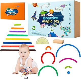 Brinquedos de conector pré-escolar,Blocos de construção duráveis e criativos, brinquedos abertos - Brinquedos abertos com 45 cartões de perguntas, brinquedos de construção STEM, presente de Biset