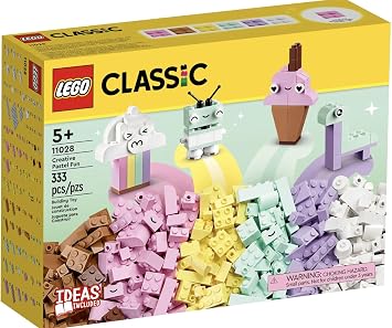 Lego Classic Creative Pastel Fun 11028 Building Toy Set; Colourful, Imaginative, Playful Learning for Kids Aged 5+