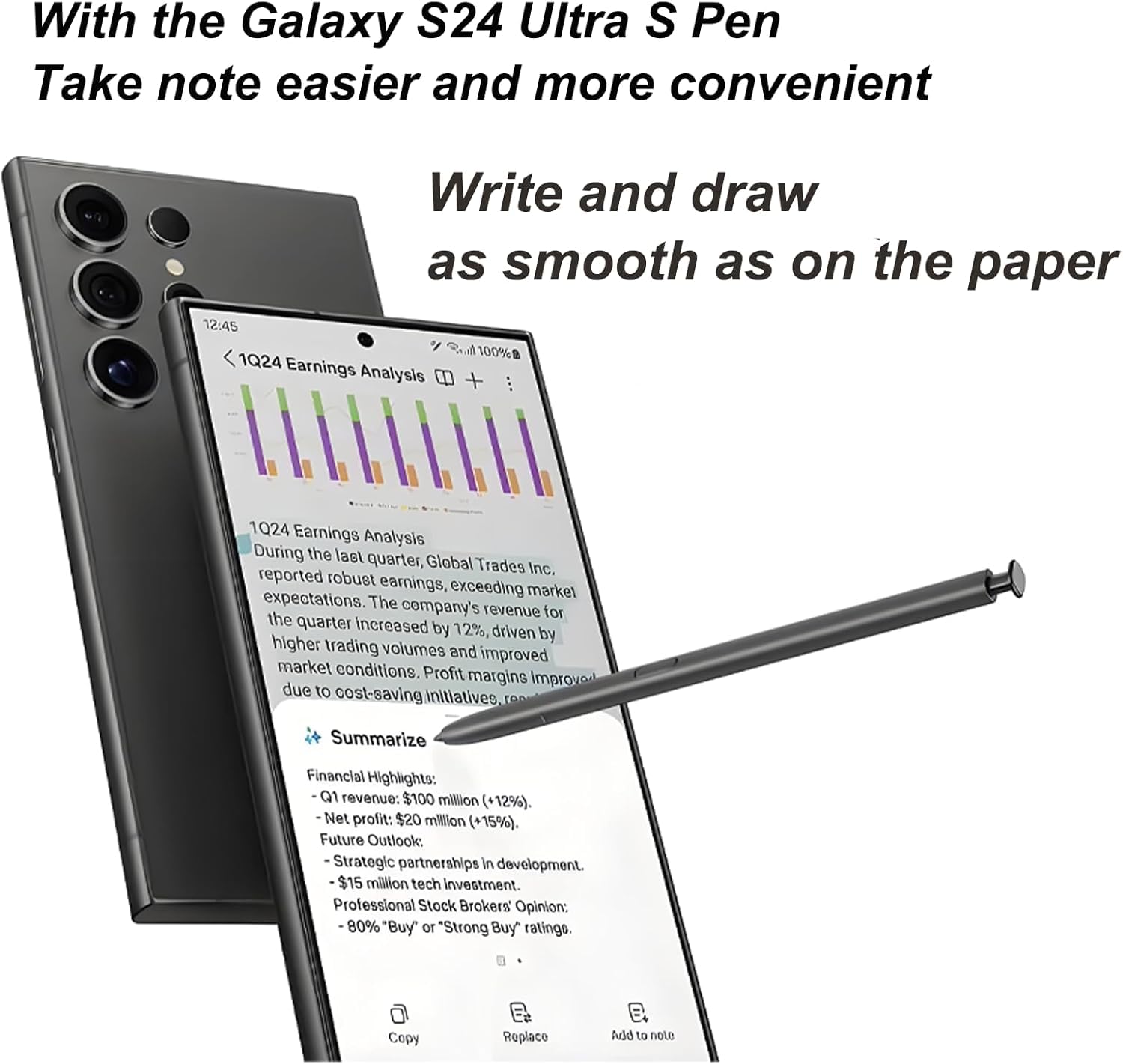Samsung Galaxy S24 Ultra S Stylet de Rechange (Noir)