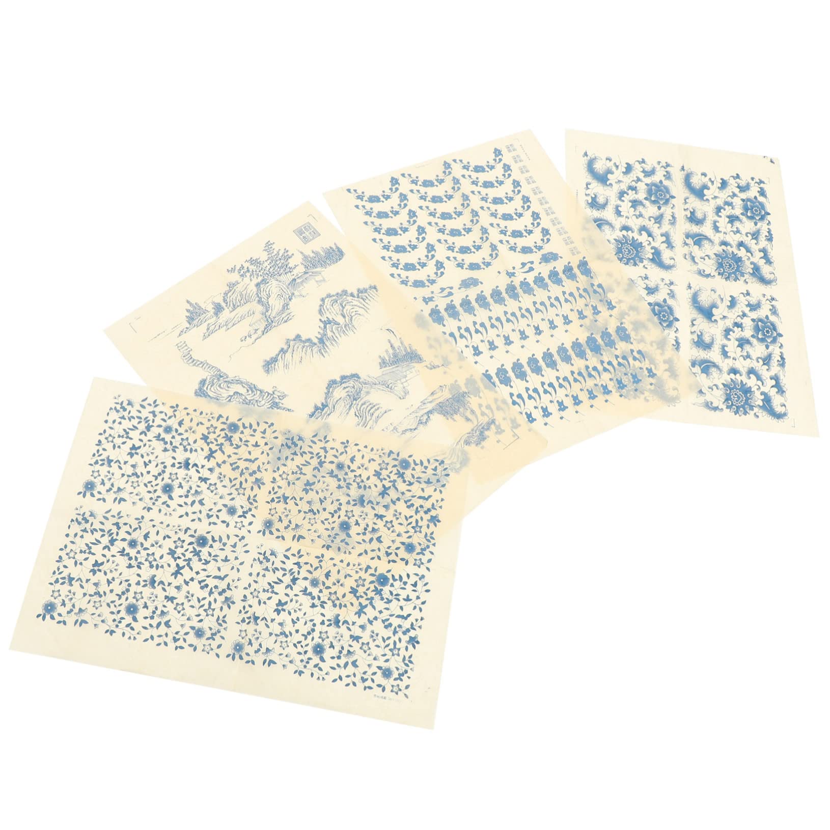 Operitacx 20feuilles Papier De Décalcomanie Antique Lot -glaçure pour à Haute Température Et Facile à Utiliser