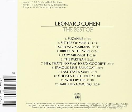 Miniatura 2 de The Best of Leonard Cohen