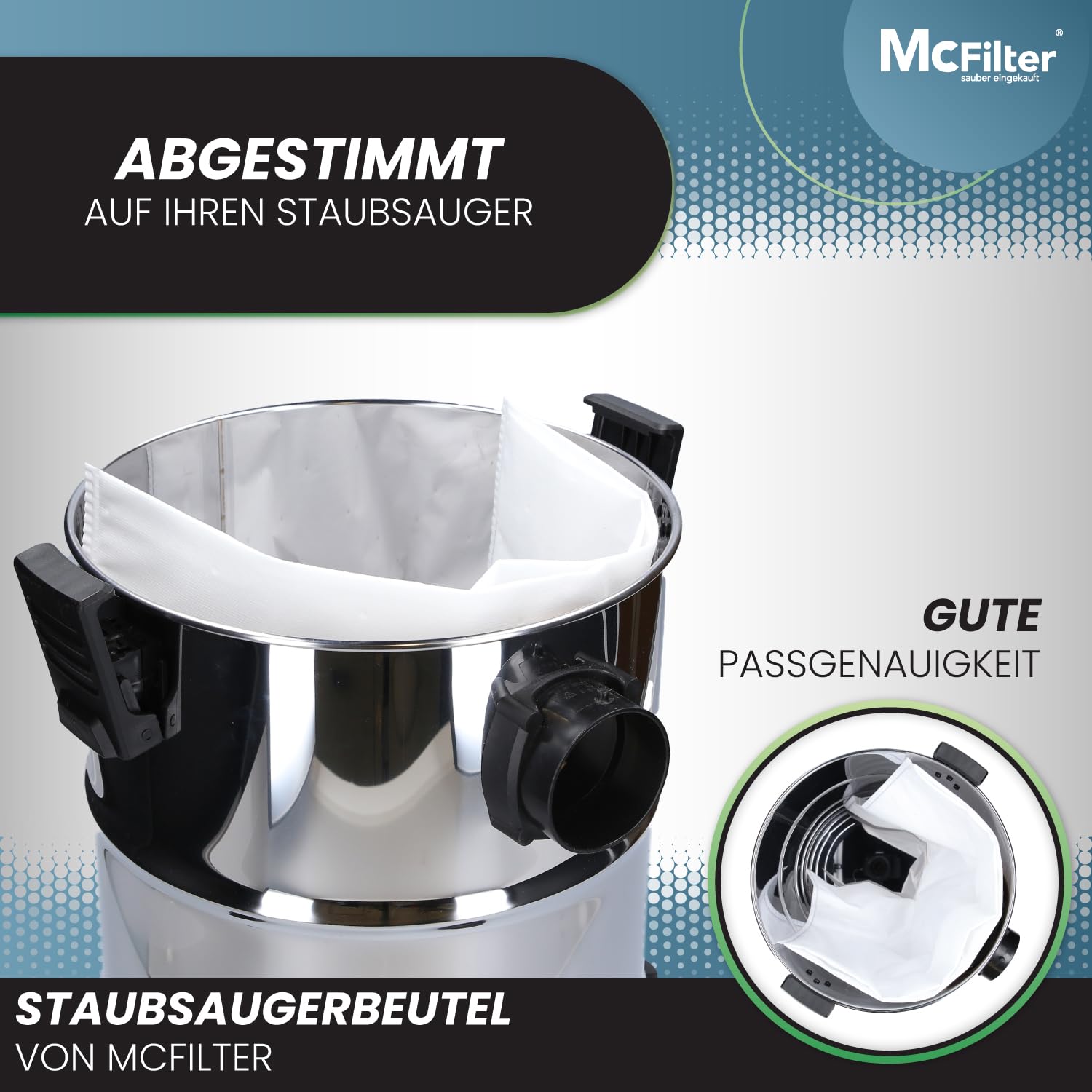 McFilter I 20 sacchi per aspirapolvere 30l compatibile con Einhell hoover TC-VC 1930 sacchetto per lo sporco I accessori