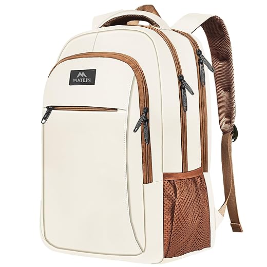 MATEIN 15.6inch Travel Laptop Backpack, Cute Anti Theft Slim Sturdy Laptops Backpack for Teacher, Water Resistant College Computer Bag Gift for Men & Women Nurse