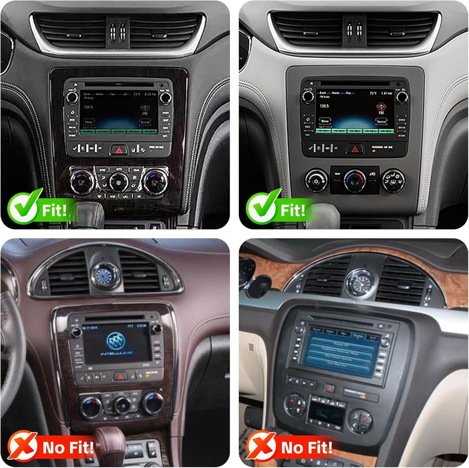 4+64G Car Radio for Chevrolet Chevy Traverse 9 inch Touch Screen 2013 2014 2015 2016 2017 Stereo,Wireless Carplay/WiFi/Bluetooth/EQ Audio/Andriod Auto/AM/FM/Navigation/AHD Camera