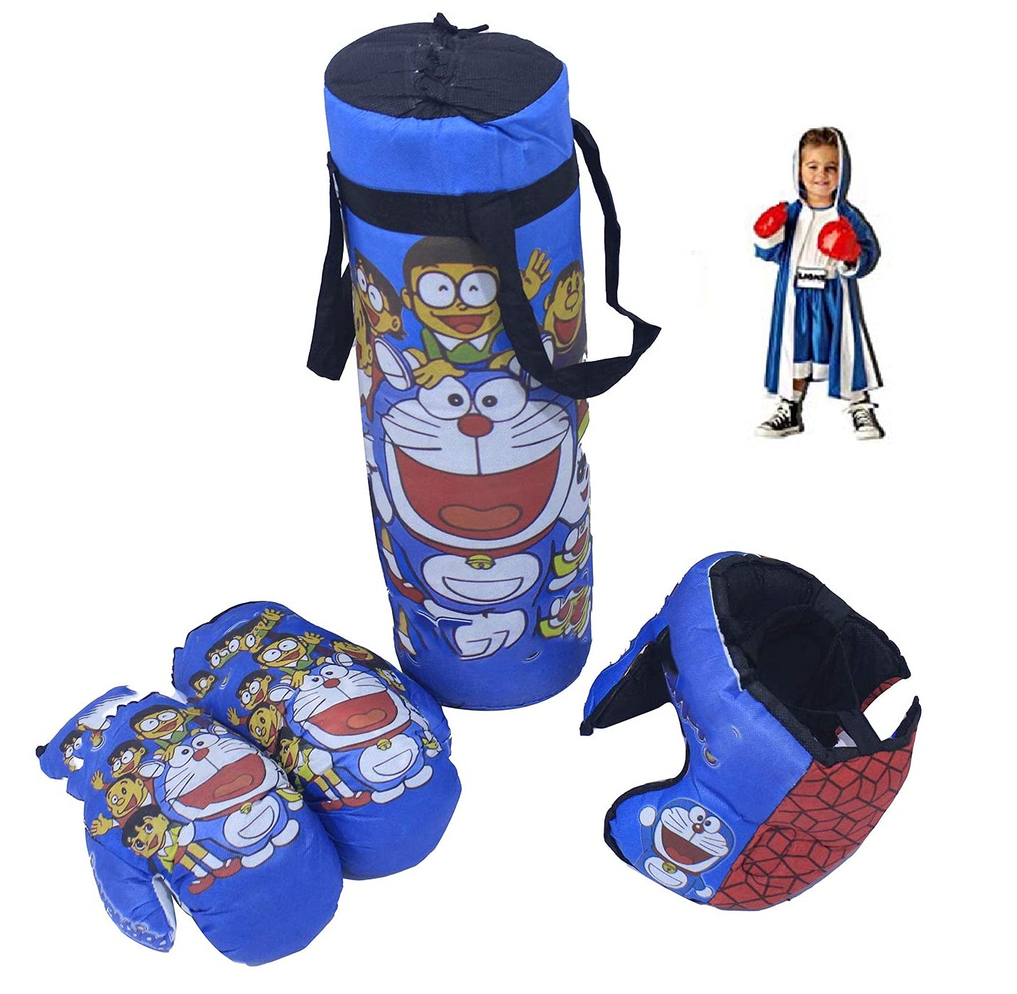 LEYSIN Cartoon Design Boxing Punching Bag Kit with 2 Gloves and 1 Head Guard for Kids Boxing for Boys and Girls Pack of 1 (Random Color & Design) (B0966NS8BS) Amazon Price History, Amazon Price Tracker