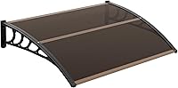 Vista 19 de VINGLI Toldo para ventana, toldo para puerta, 40 x 40 pulgadas, toldos para puertas, cubierta de policarbonato para puerta al aire libre, toldo