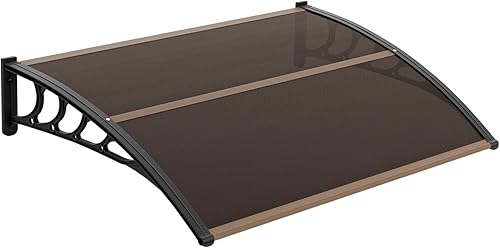 Vista 81 de VINGLI - Toldo para puerta y ventana para exteriores, 30 x 40 pulgadas, cubierta de policarbonato para puerta de patio, para protección del sol