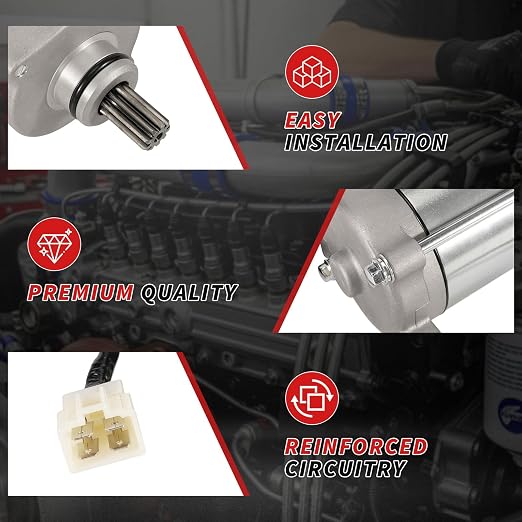 Starter Motor & Solenoid Relay Kit para Hisun HS500 HS700 UTV ATV miniatura 5