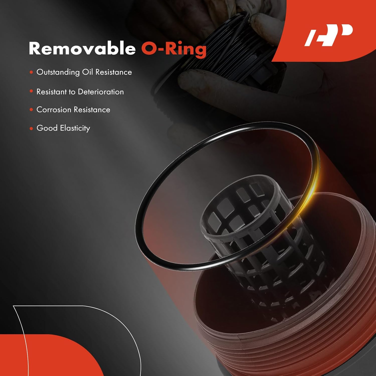 A-Premium Oil Filter Housing Cap Assembly Compatible with Volvo XC60 2010-2012, XC90/S80 2007-2012, S60 2011-2012, XC70 2008-2012, Oil Filter Housing Cover, Replace# 30677346