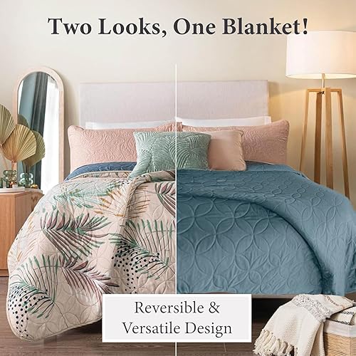 Miniatura 5 de Vianney Edredón Novo Crete tamaño King con dos vistas suaves para una mayor versatilidad