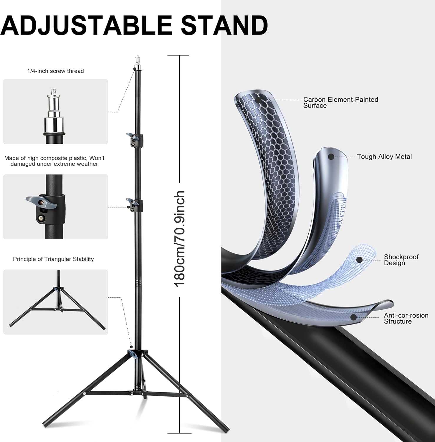 10” Full Screen Ring Light with 70.8 inch Tripod Stand &Remote Shutter, 3 Color Modes, Dimmable LED for iPhone & Android, Perfect for Live Streaming, Video Recording, TikTok, YouTube, Content Creation