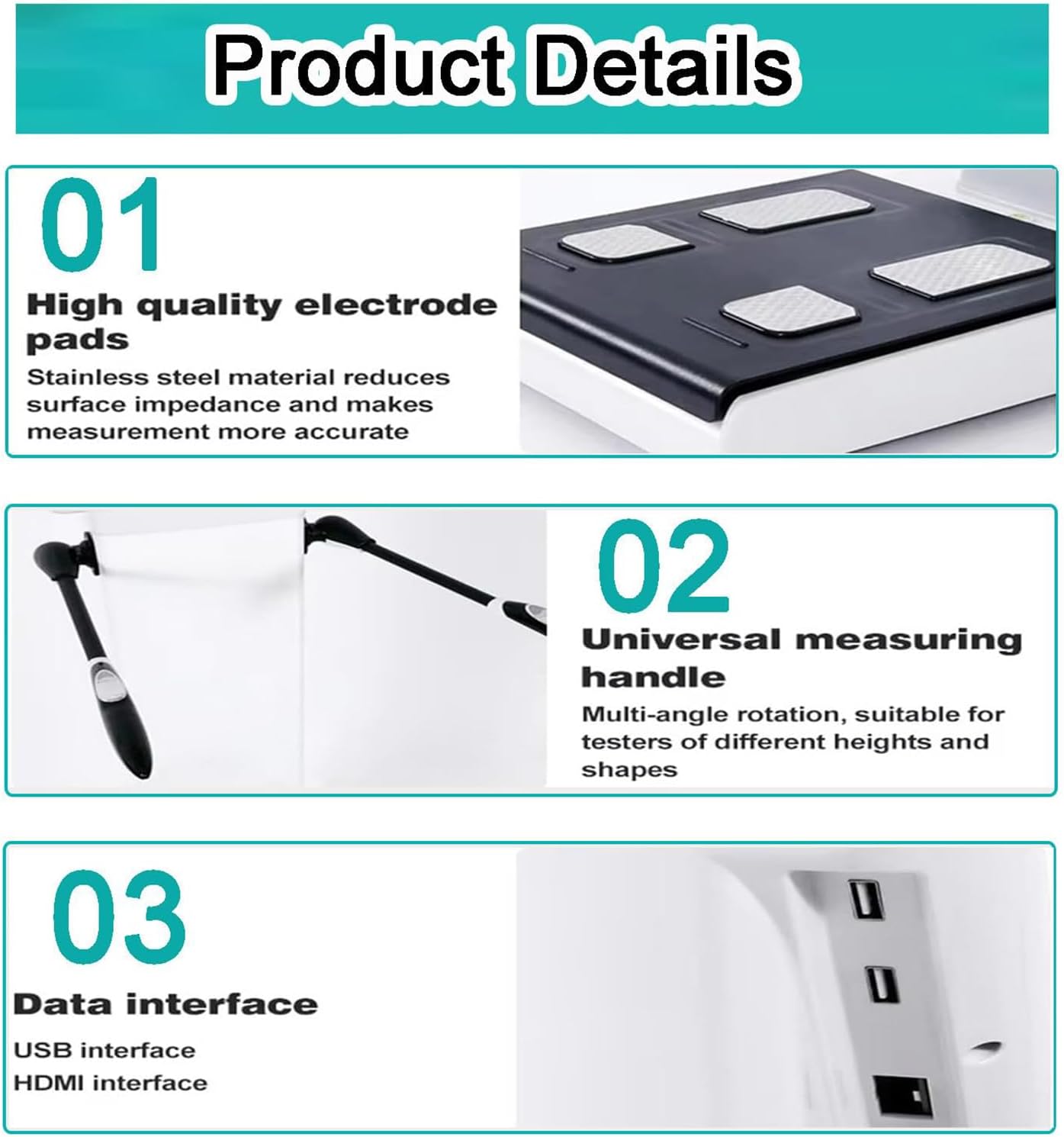 Body Composition Analysis Machine with Printer, 10.1" HD Touch Screen with BIA Technology Body Fat Scale, Body Bmi Analyzer Health Monitor Fat Percentage