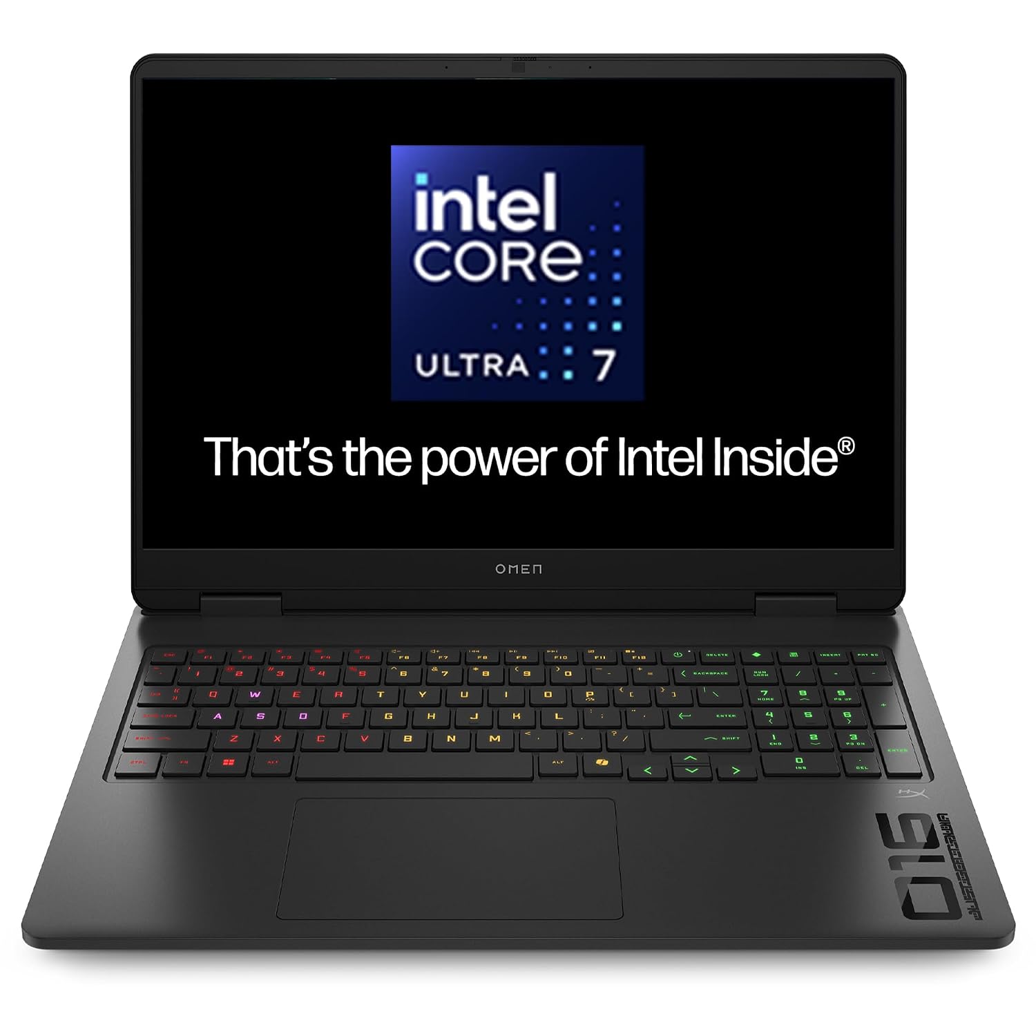 لاب توب 16-am0026ne بمعالج انتل كور الترا 7-255H وذاكرة رام 16GB وSSD 512GB وبطاقة RTX 5050 وشاشة 16 بوصة 144 هرتز ولوحة مفاتيح كاملة بإضاءة خلفية ار بي جي ومكبرات صوت مزدوجة من اتش بي اومن، أسود