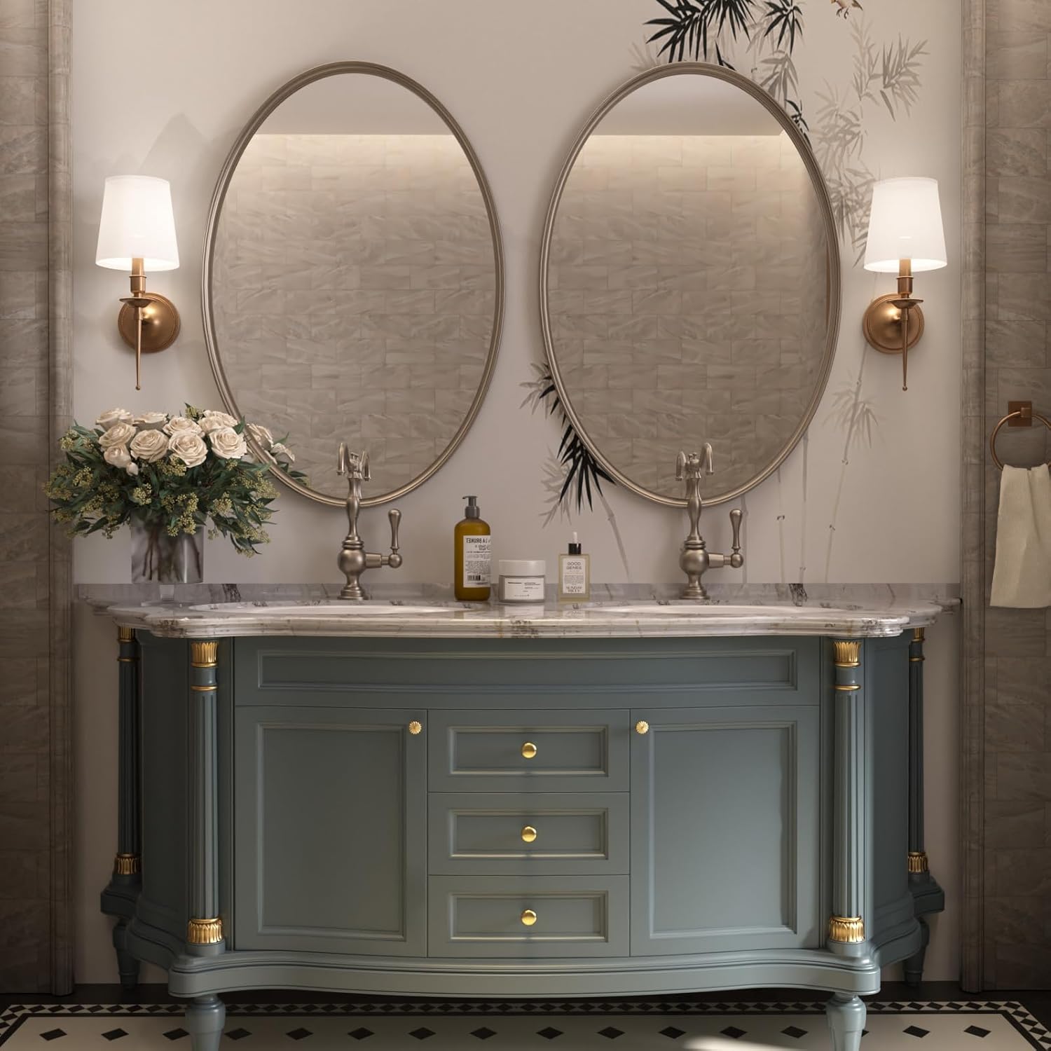 goldenwarm 30 Pack Gold Cabinet Knobs Brushed Brass Dresser Drawer Knobs, Gold Kitchen Cabinet Pulls Round Cupboard Hardware Zinc Alloy