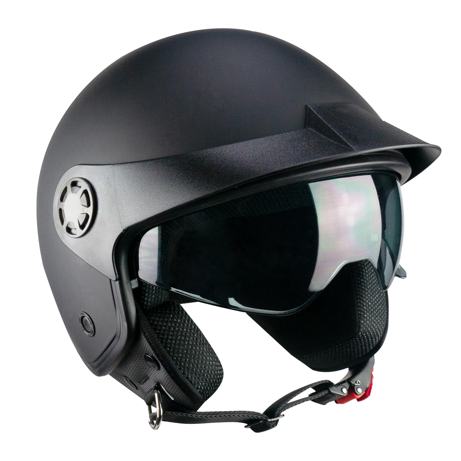 SKA-P Casque Demi Jet 1SHA Zen Mono Noir 1SHA-ALV-01-B1 Taille S
