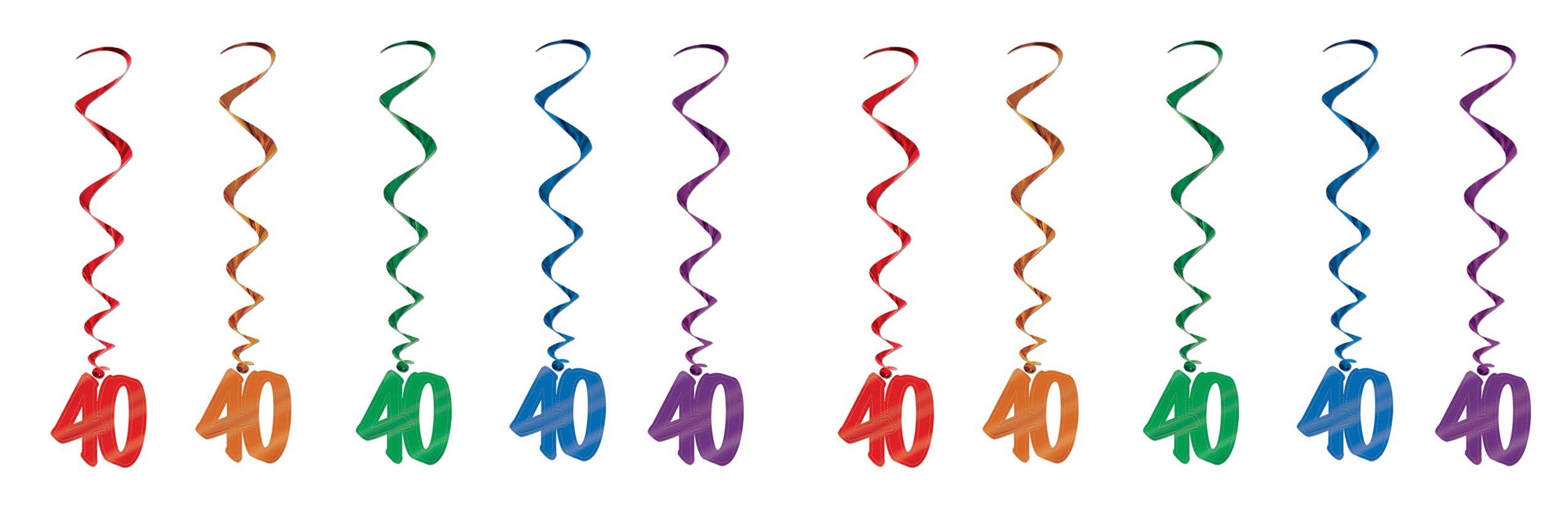 40 Whirls (verschiedene Farben) 10-teilig mehrfarbig