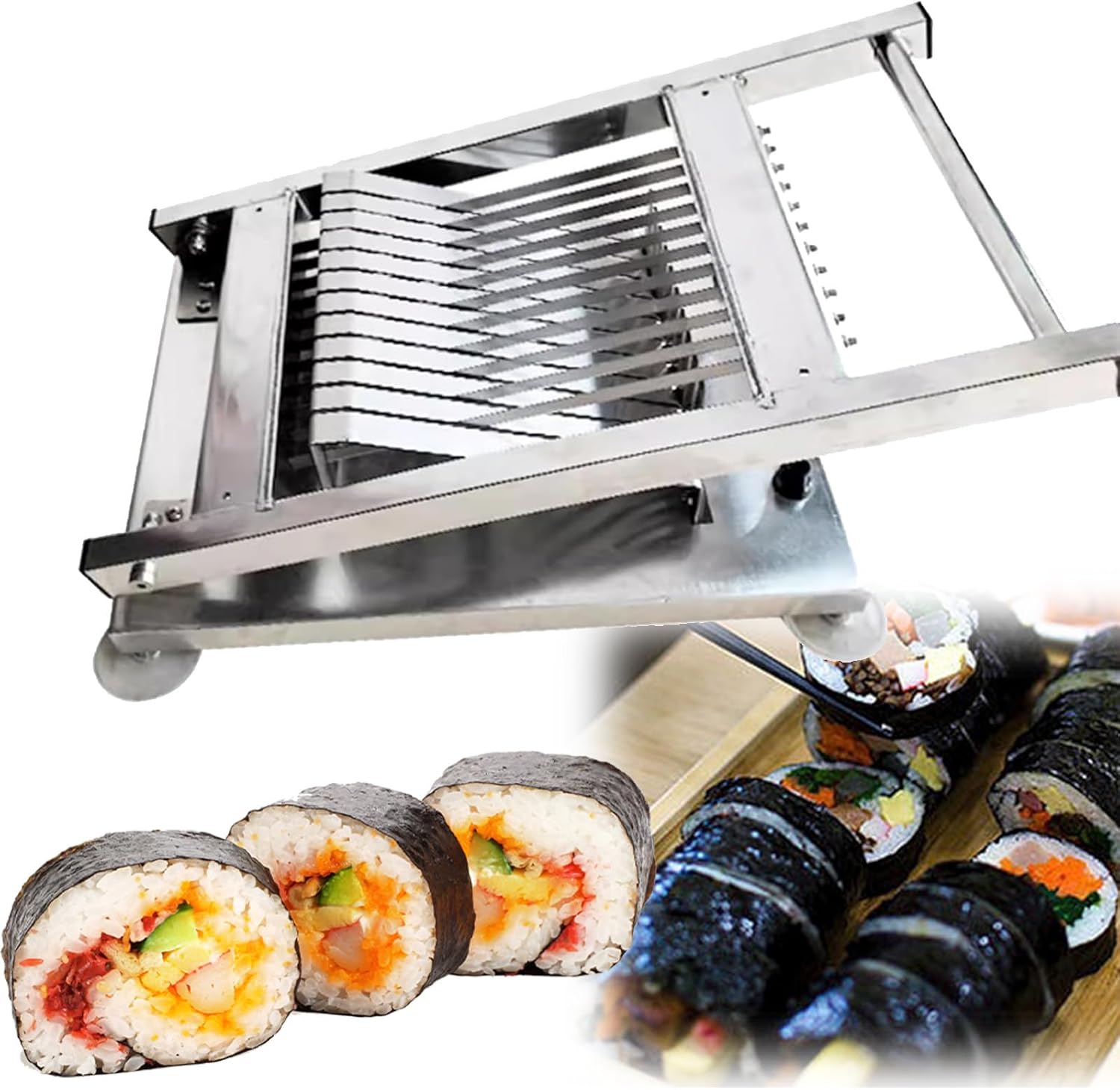 Sushi Cutting Machine, Manual Rice Ball Maker for Family Sushi Night, 12 Segment Sushi Roll Cutter, Easy to Use