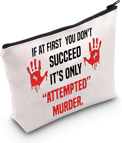 Kosmetiktasche 'Frieden Liebe Criminal' – Krimi-Fan Geschenk Für Frauen & Mädchen | 23x17 Cm