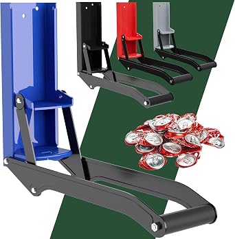Metal Can Crusher Wall Mounted Soda Can Smasher Crusher for Home Use, Eco-Friendly for Easy Recycling-Blue